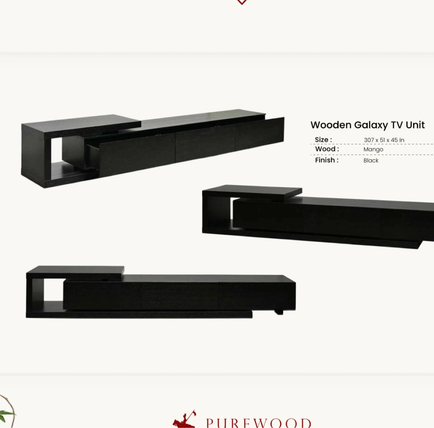 Dark Wood TV Stand - photo 5