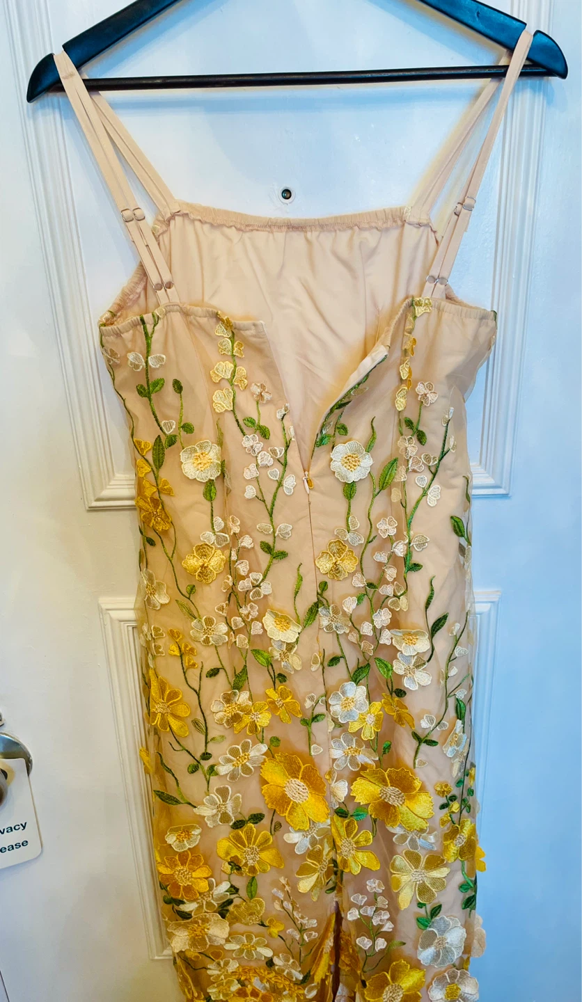 Floral Embroidered Mesh Dress - photo 4