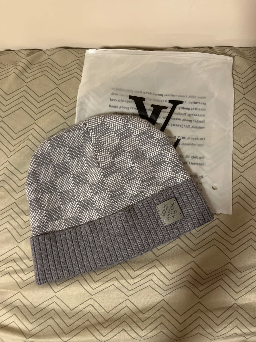 Louis Vuitton Beanie Hat - Grey Damier