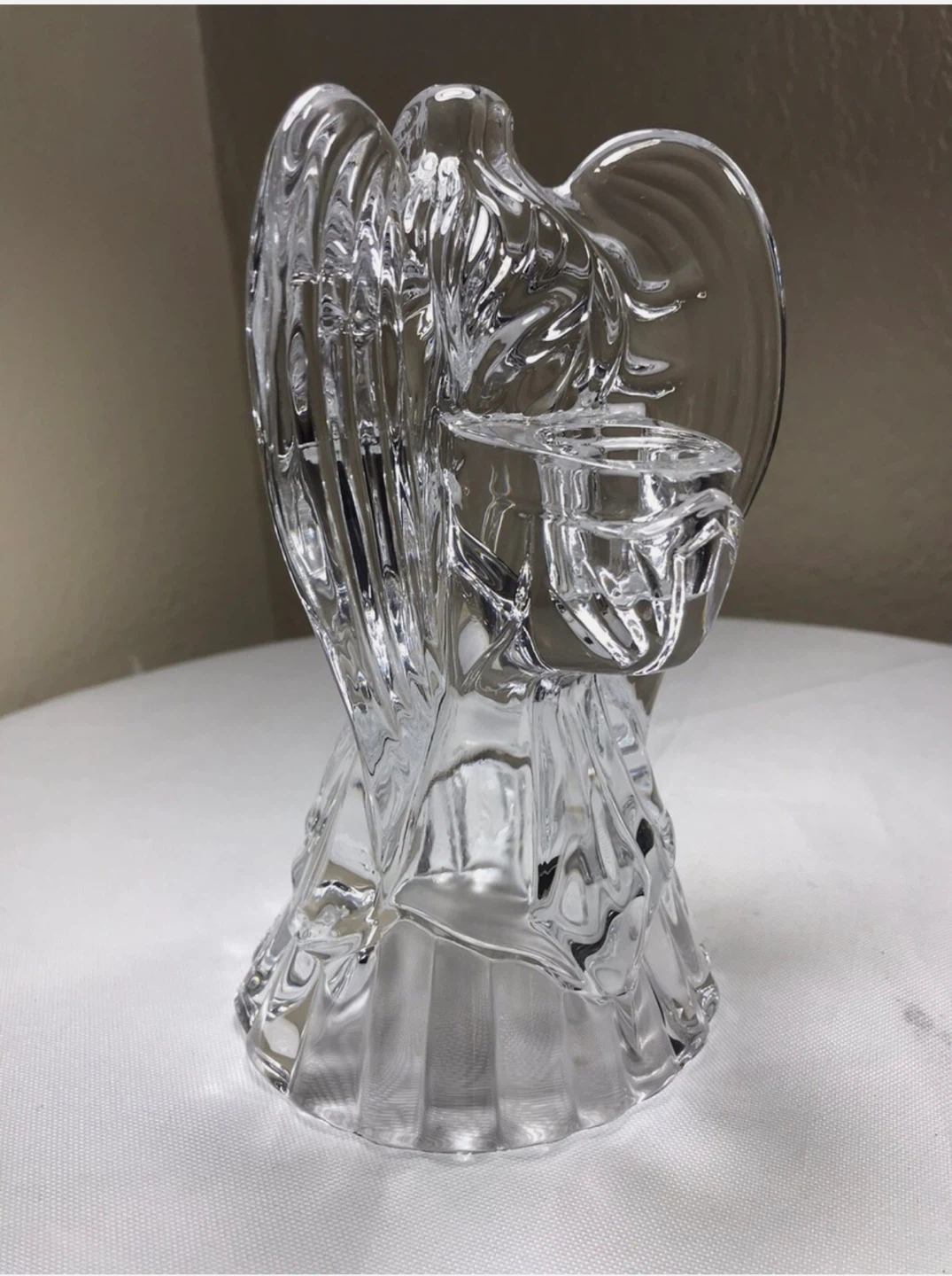 A Set Of 2 Vintage St George Crystal Candleholders - photo 3