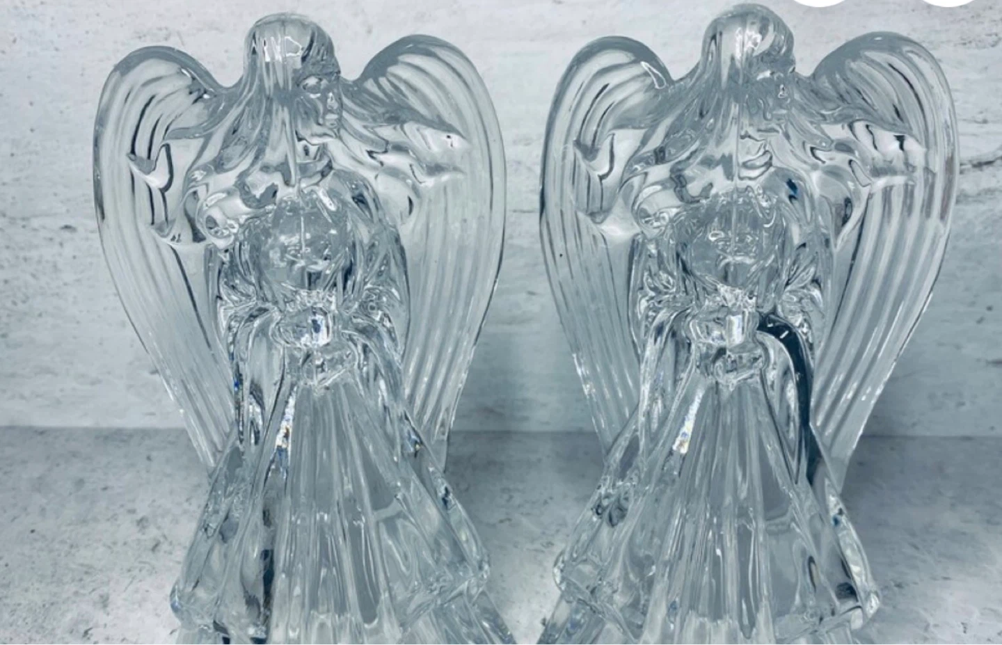 A Set Of 2 Vintage St George Crystal Candleholders