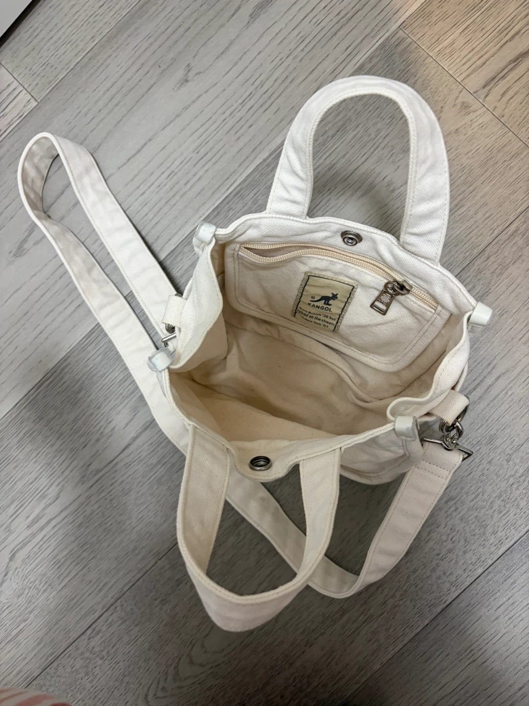 Kangol White Canvas Tote Bag - photo 3