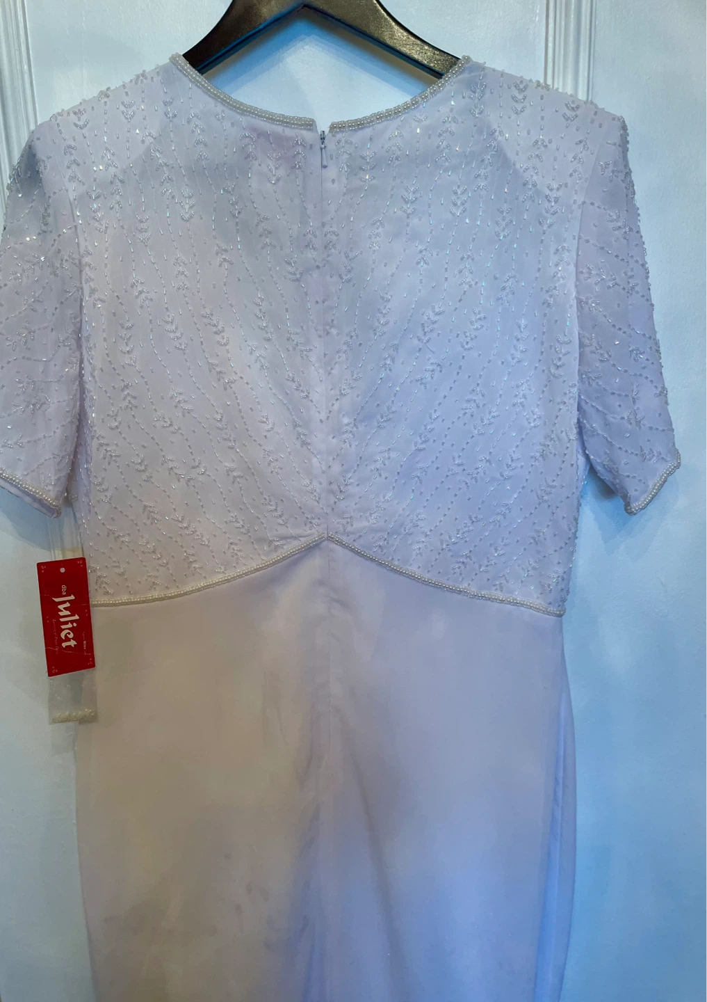 Juliet Evening Dress Beaded White Size Medium - photo 2