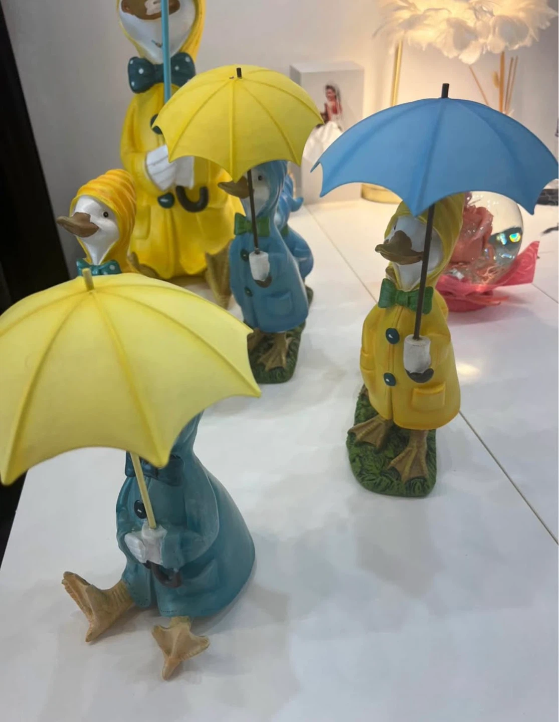 Cute Duck Figurines with Umbrellas (Set of 5) - photo 3