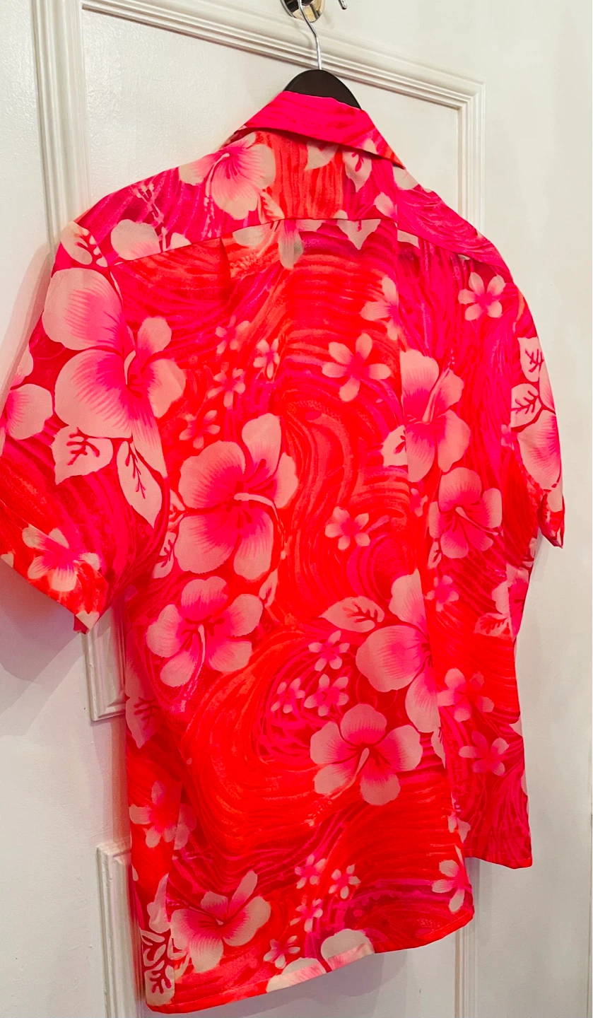Hale Ala Hawaiian Shirt - Red Floral - photo 3