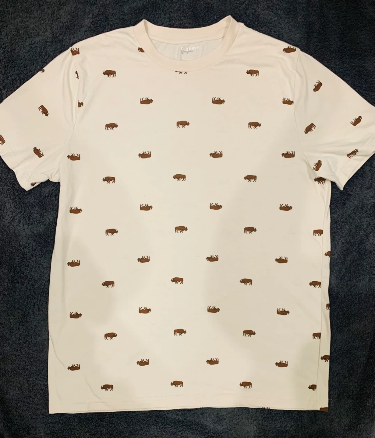 Old Navy Cream Bison Print T-Shirt - photo 3
