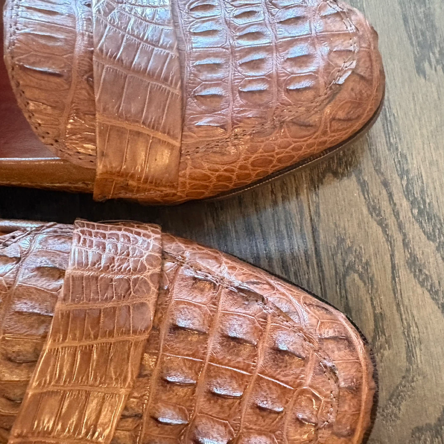 NWOT Brown Croc Loafers - photo 4
