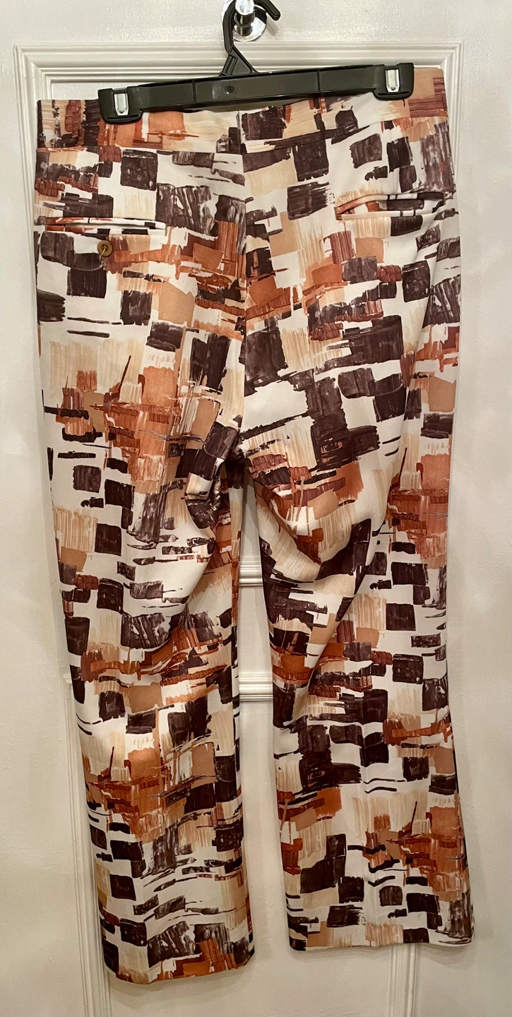 Vintage abstract print wide-leg trousers - photo 3