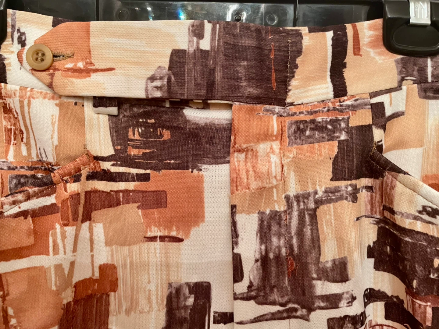 Vintage abstract print wide-leg trousers - photo 2