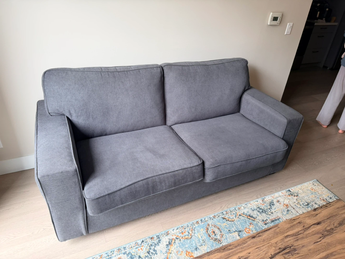 Grey Fabric Loveseat Sofa, Bed, Table Chair - photo 3