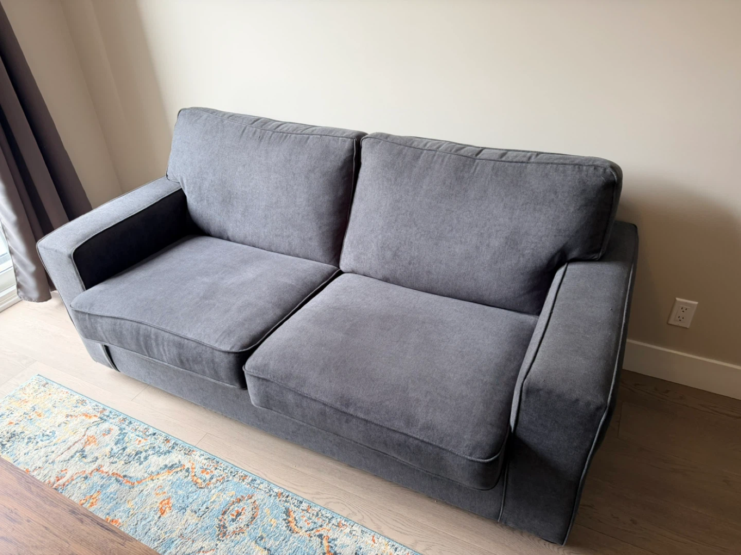 Grey Fabric Loveseat Sofa, Bed, Table Chair - photo 2