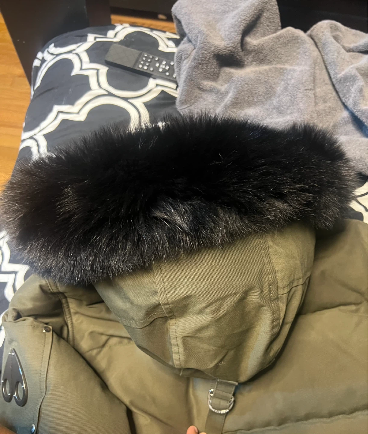 Moose Knuckles Down Parka Olive Green - photo 4