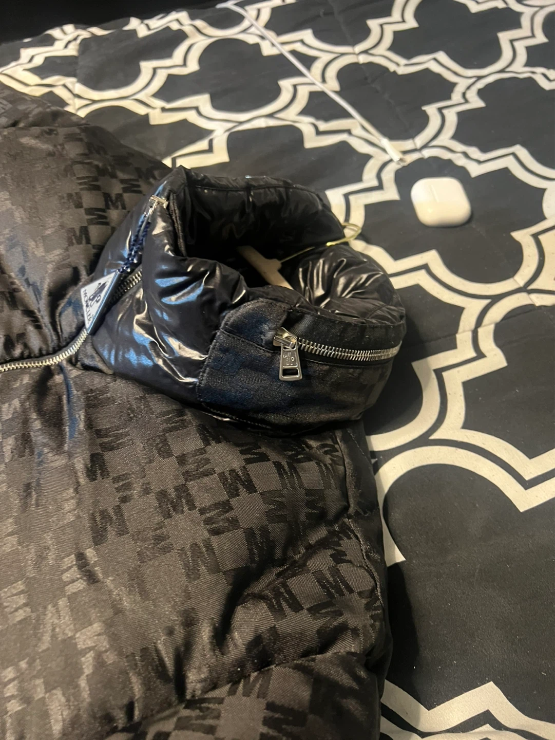 Moncler Black Monogram Down Puffer Jacket - photo 5