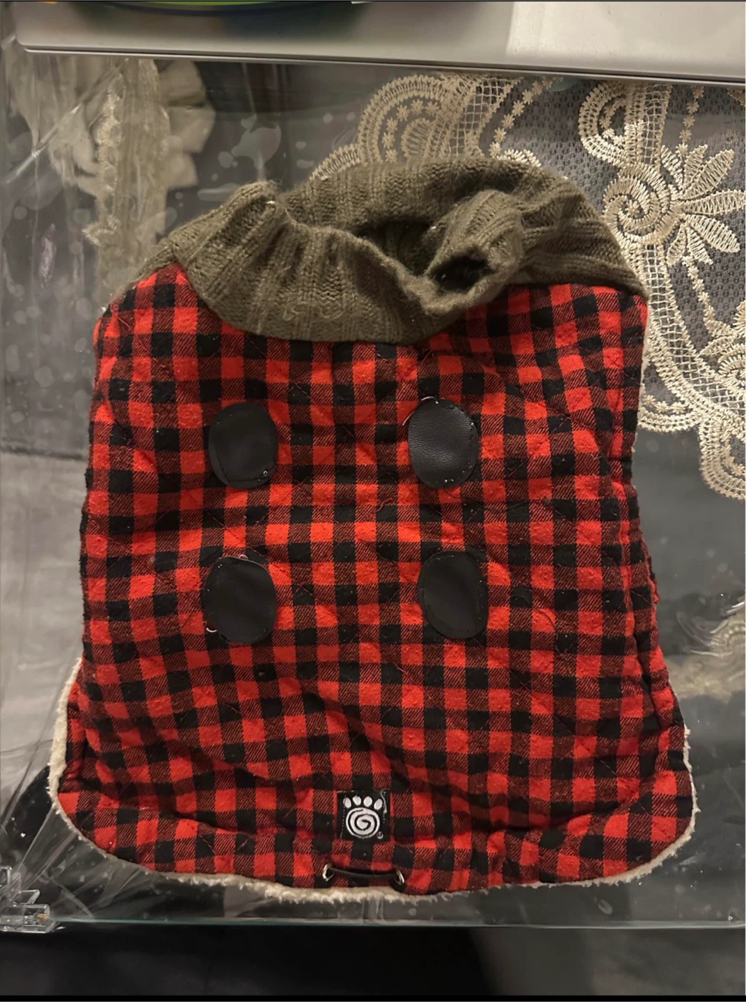 Red Plaid Dog Vest ⚽