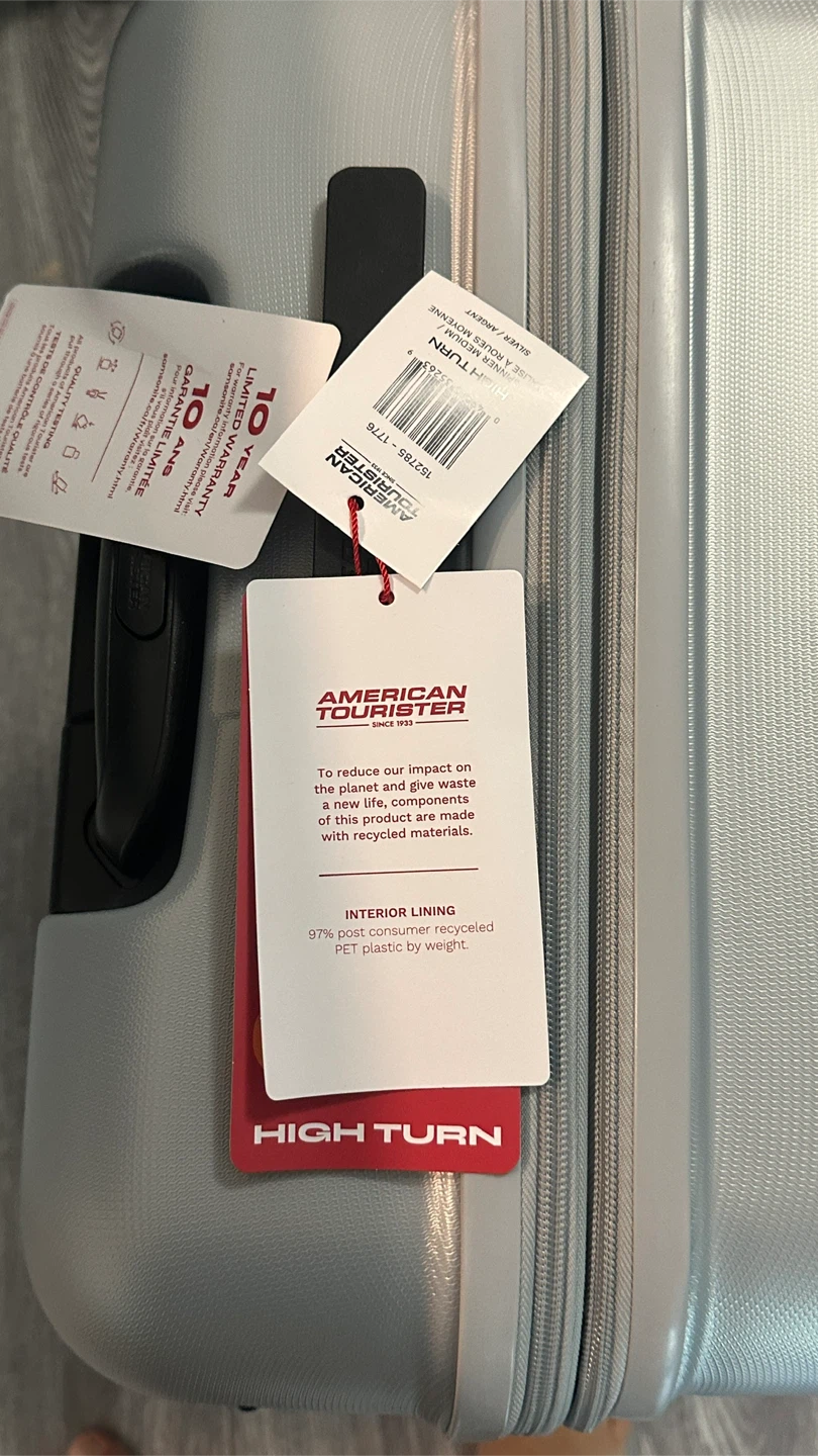 American Tourister High Turn Silver Luggage ⚽ - photo 5