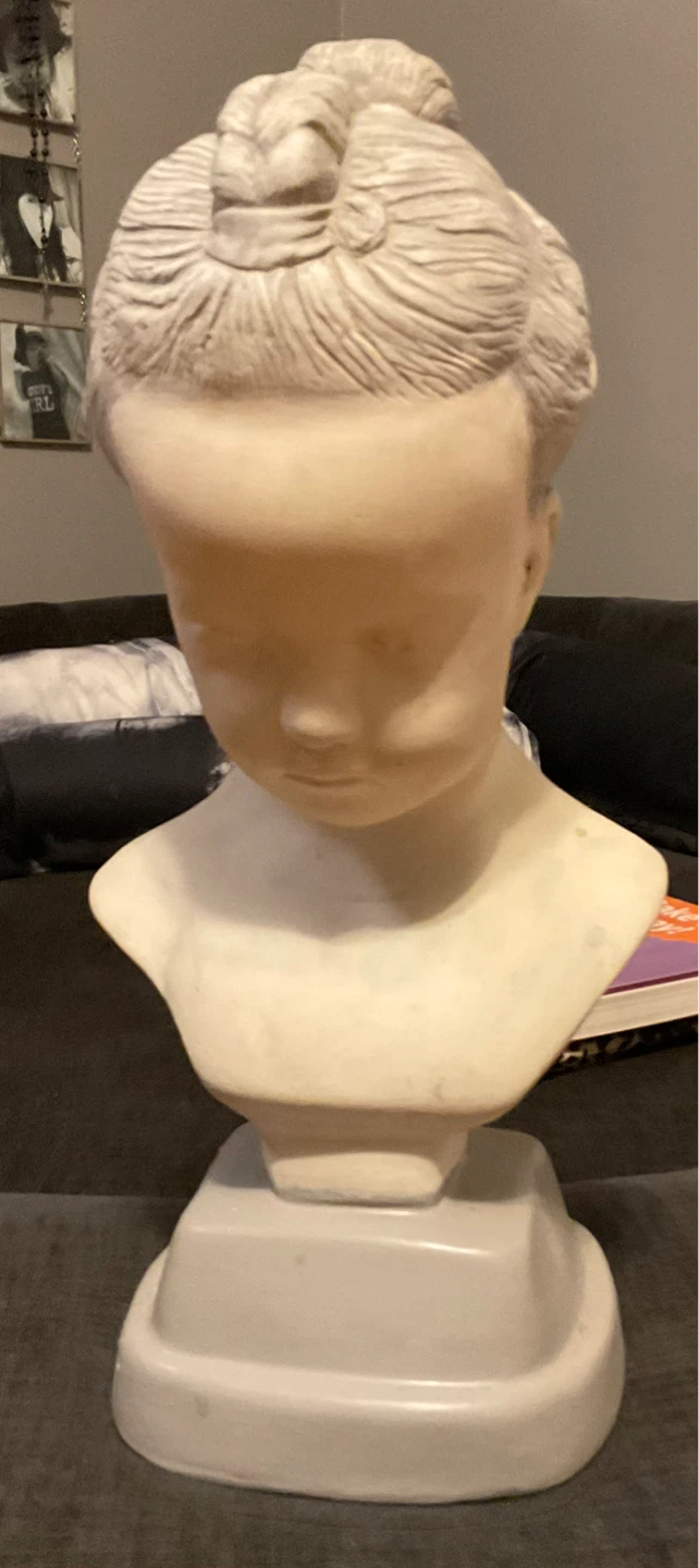 Vintage Ceramic Bust of a Young Girl