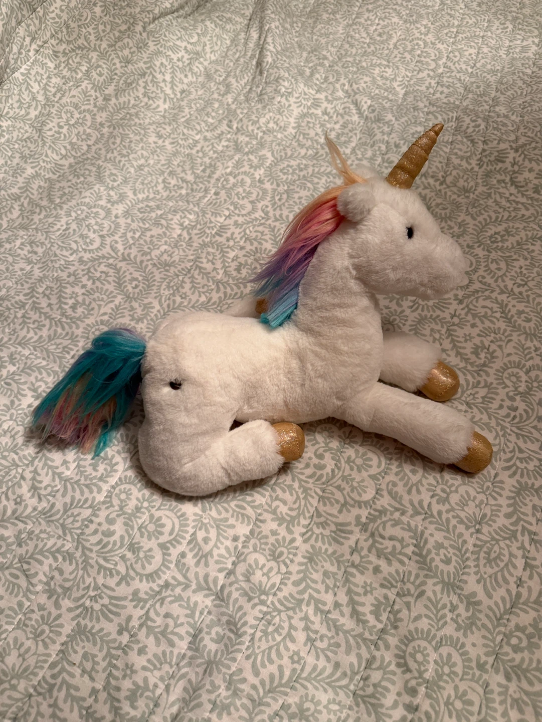 FAO Schwarz White Unicorn Plush Toy - photo 2