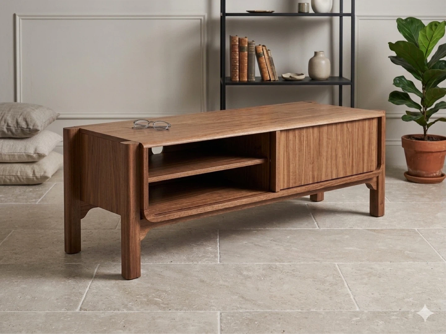 Solid Wood Media Coffee Table