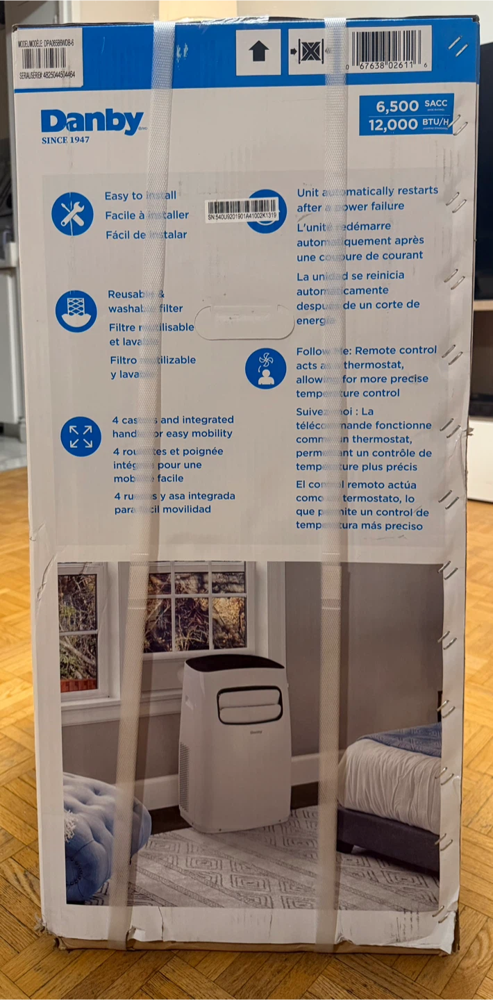 Danby 12,000 BTU Portable AC (3-in-1) – Brand New Sealed - photo 2