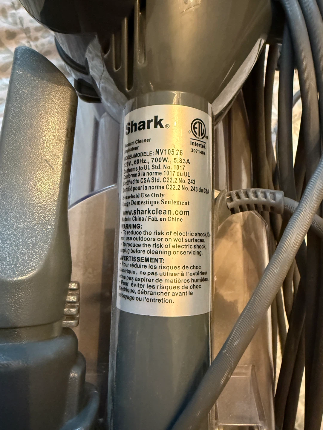 Shark NV105.26 Navigator Vacuum Cleaner - photo 2