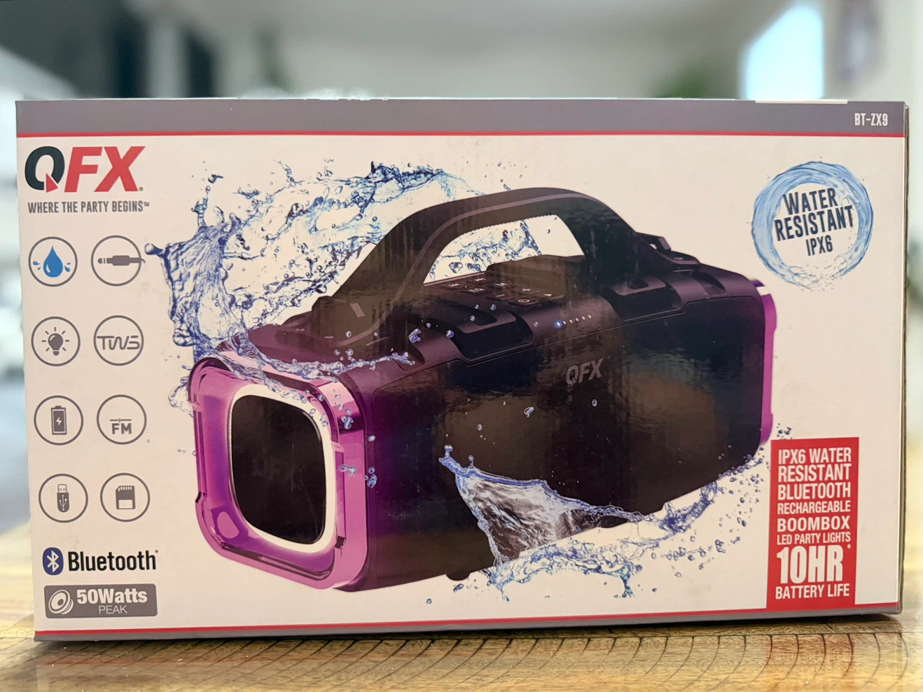 Brand New QFX Boombox – Waterproof, LED Lights & Massive Sound!