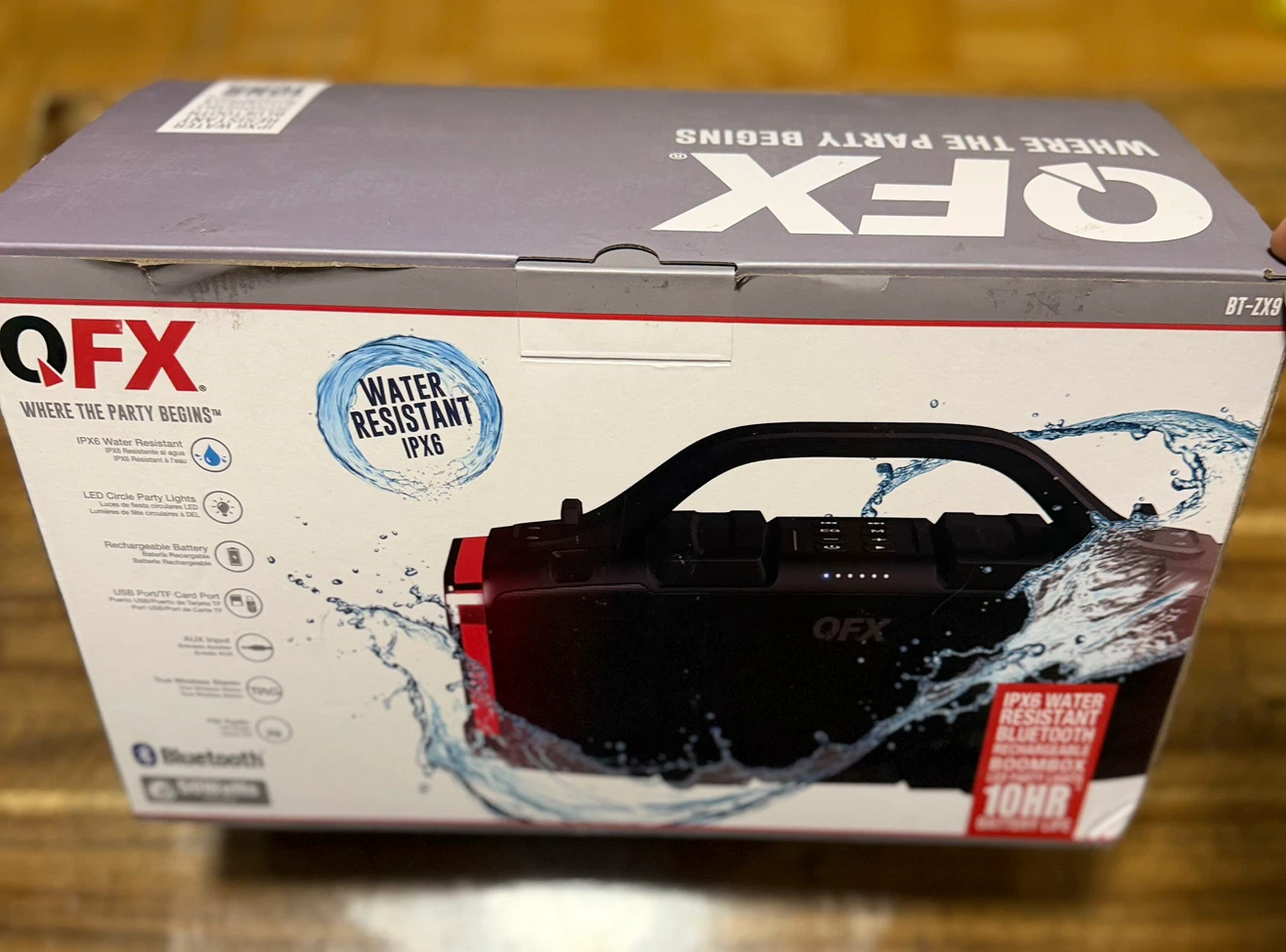 Brand New QFX Boombox – Waterproof, LED Lights & Massive Sound! - photo 2