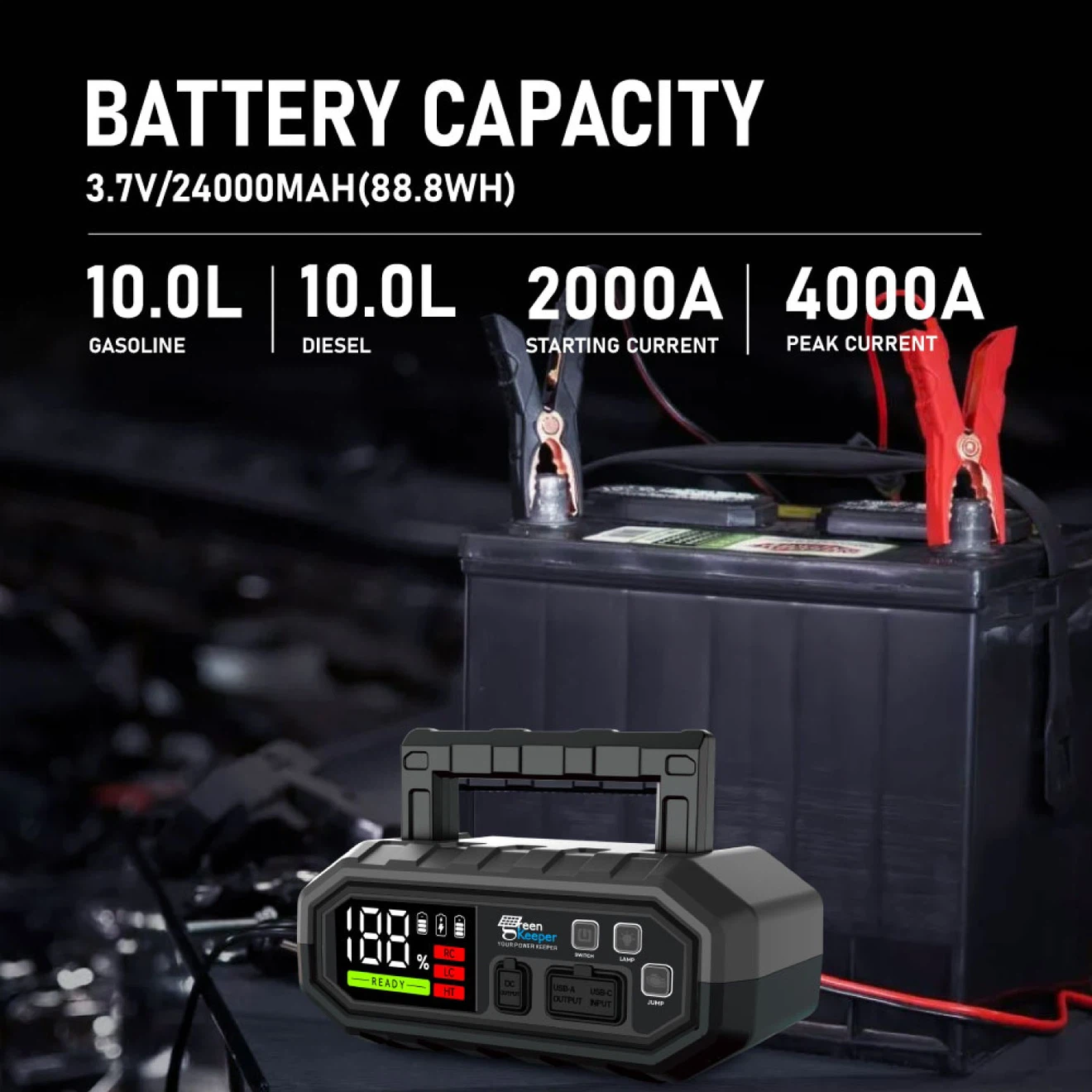 Jump Starter 4000A Portable - Brand New sealed in box - photo 5