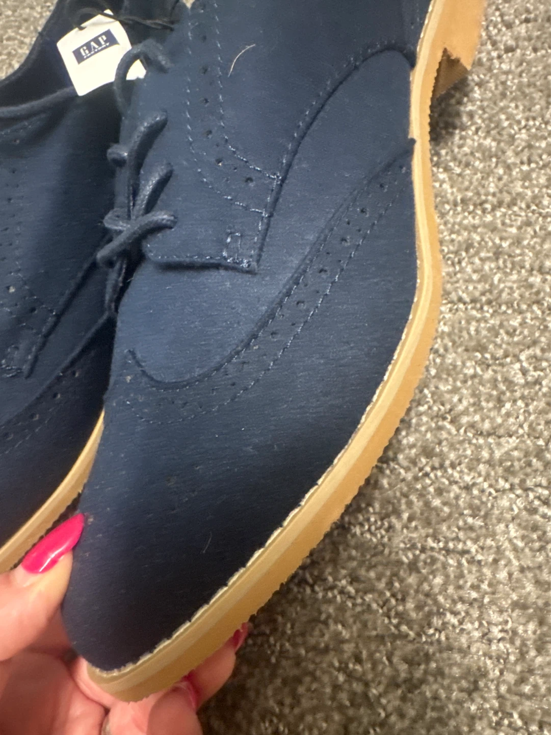 GAP Navy Wingtip Oxford Shoes NEW WITH TAG SIZE 8W - photo 3