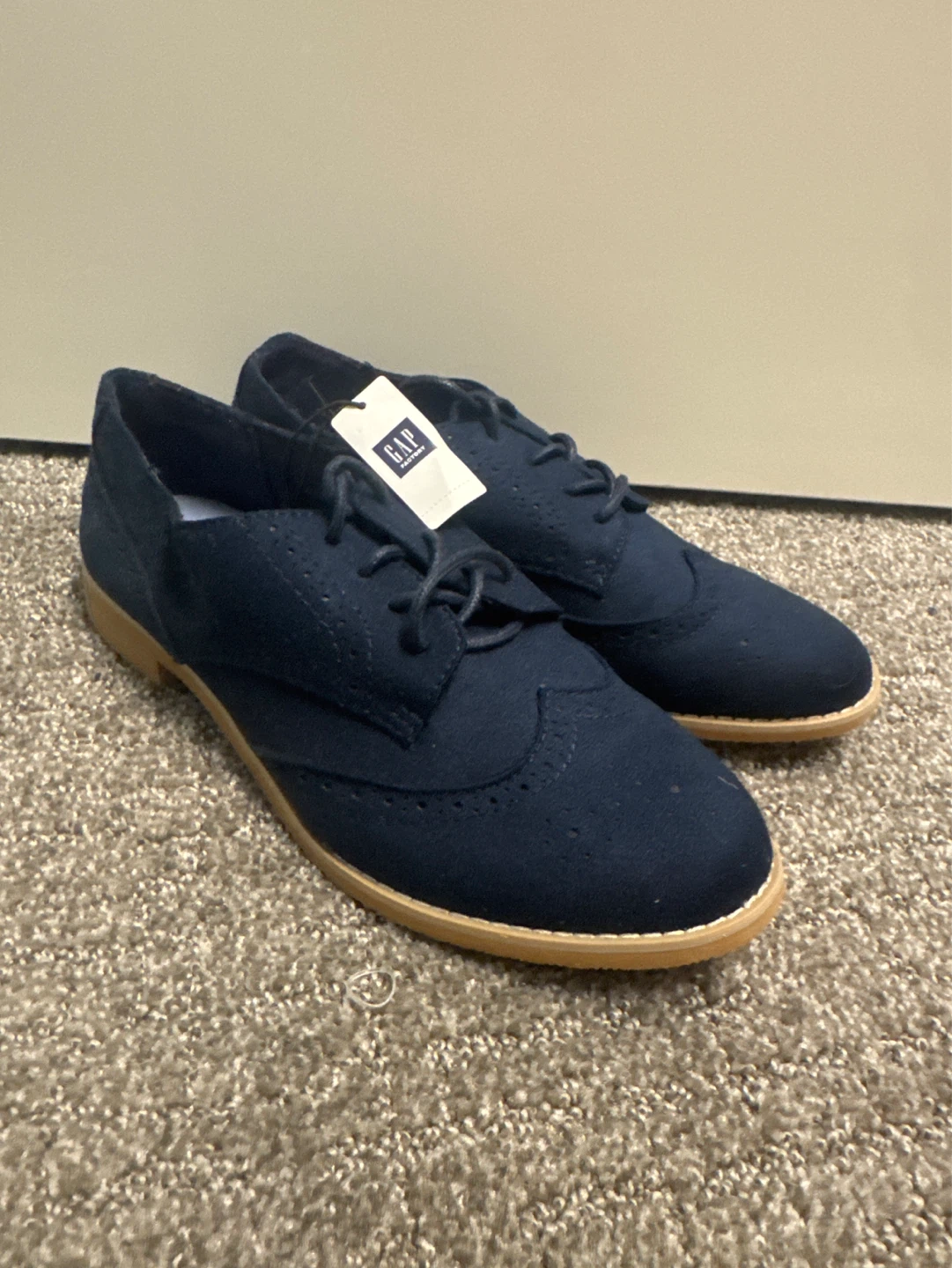 GAP Navy Wingtip Oxford Shoes NEW WITH TAG SIZE 8W