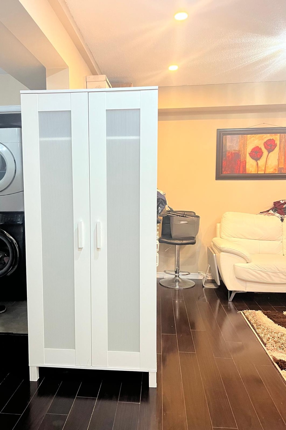 White Two-Door Wardrobe - photo 2