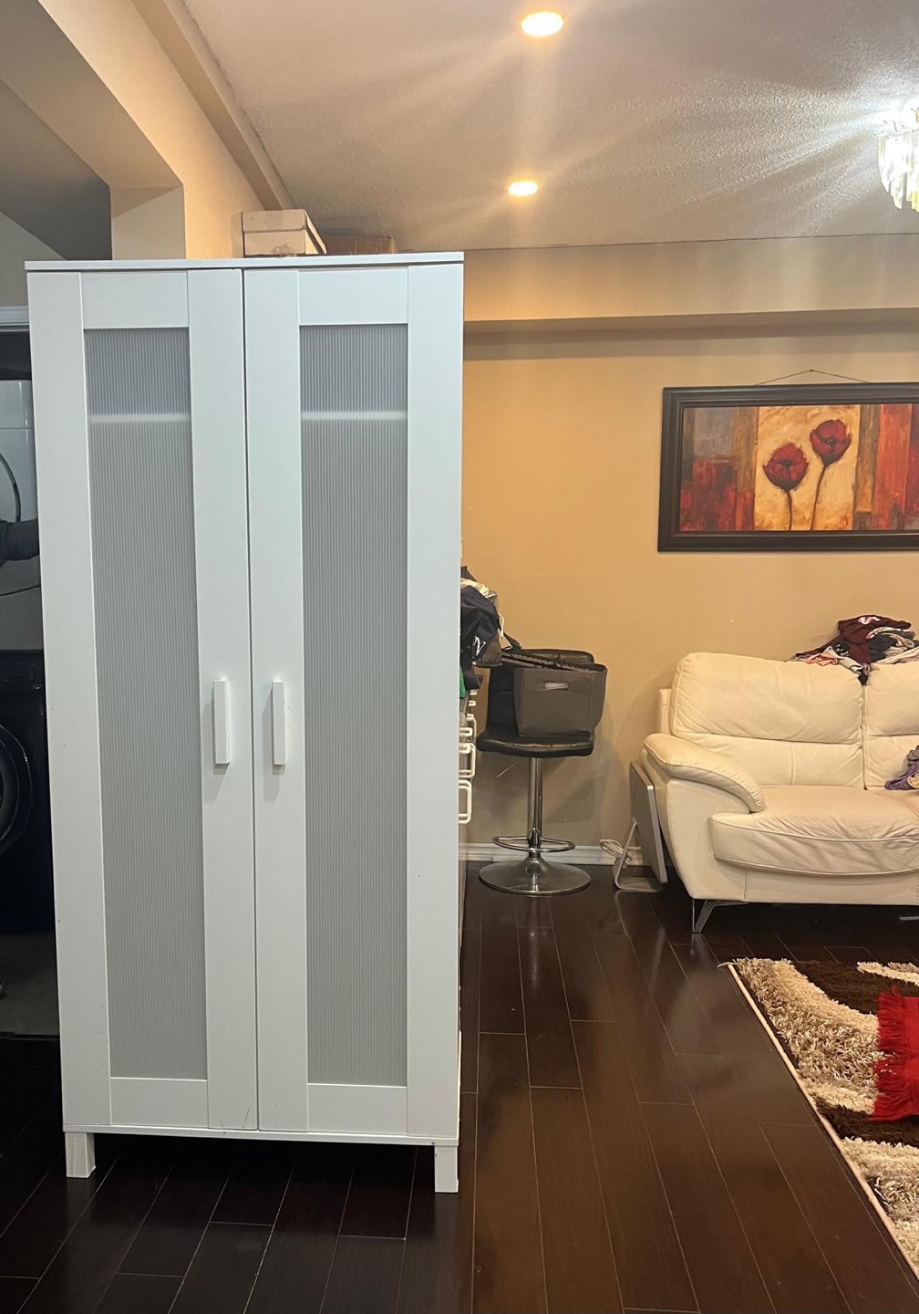 White Two-Door Wardrobe