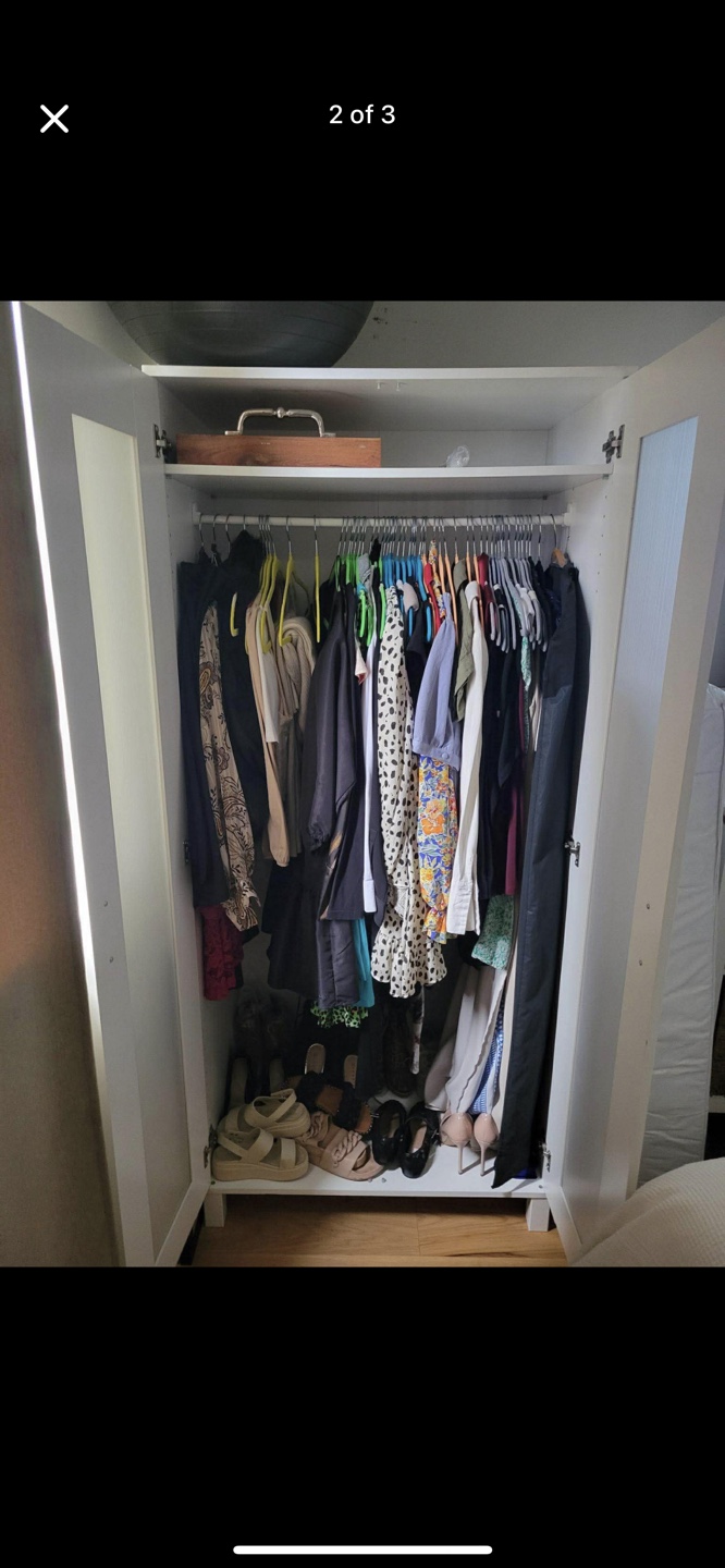 White Two-Door Wardrobe - photo 4