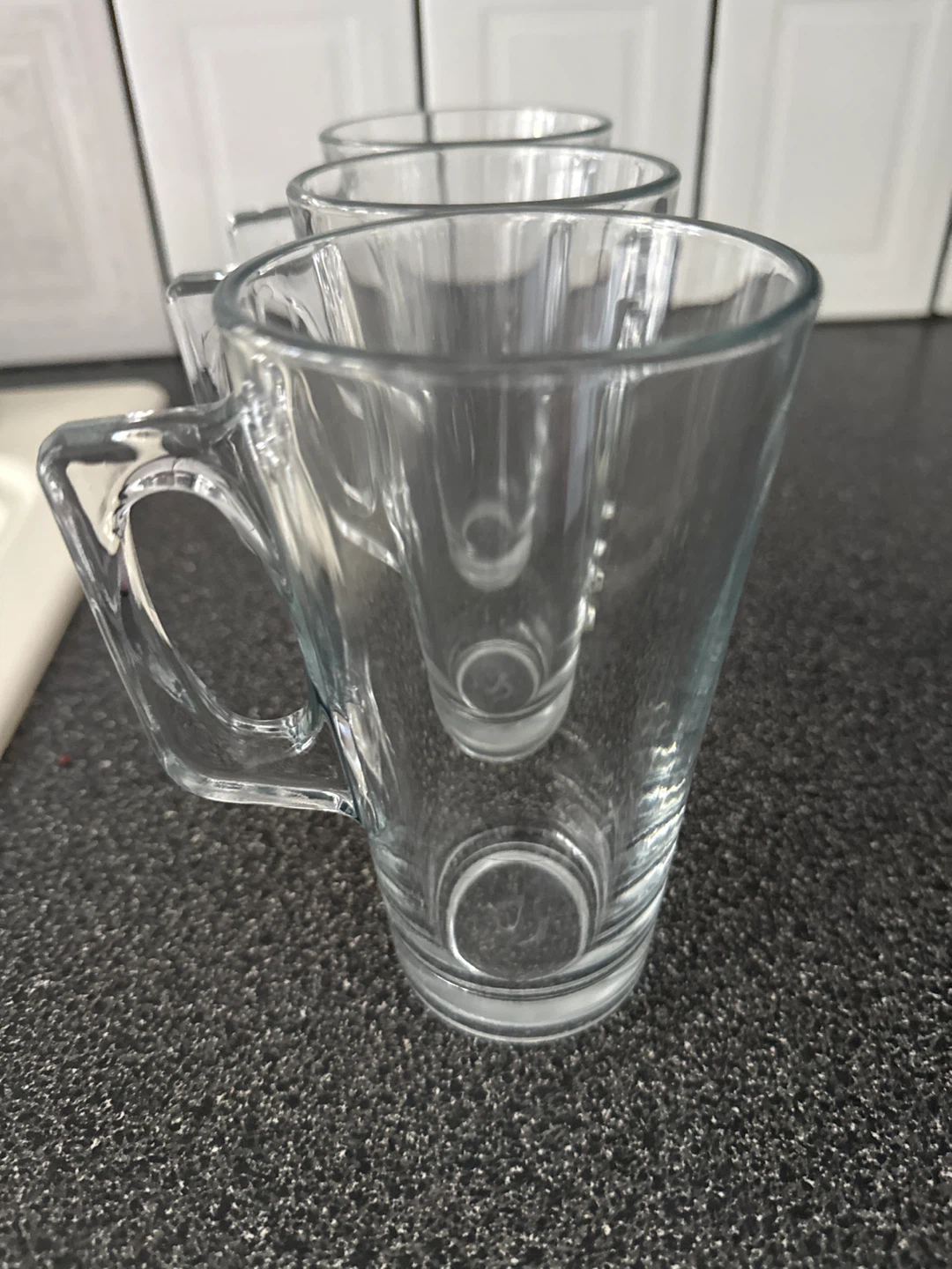 Set of 4 Clear Glass Mugs with Handles - photo 5
