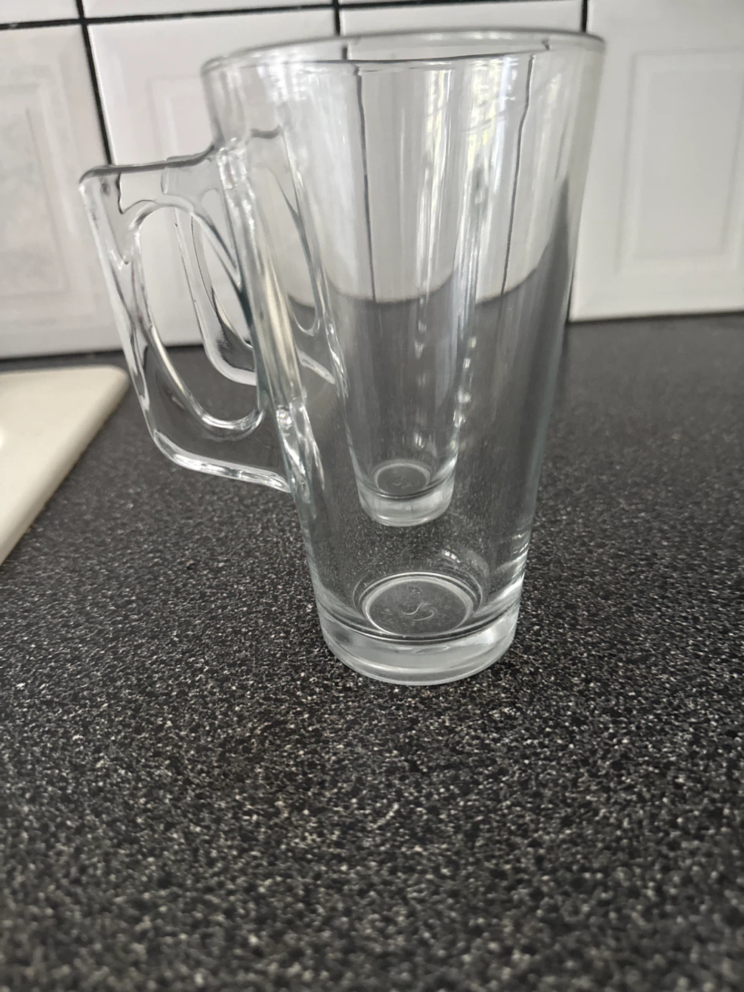 Set of 4 Clear Glass Mugs with Handles - photo 4