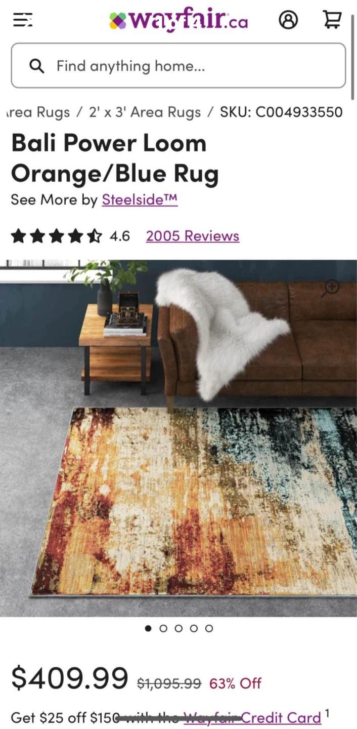5 x 7 Bali Power Loom Area Rug