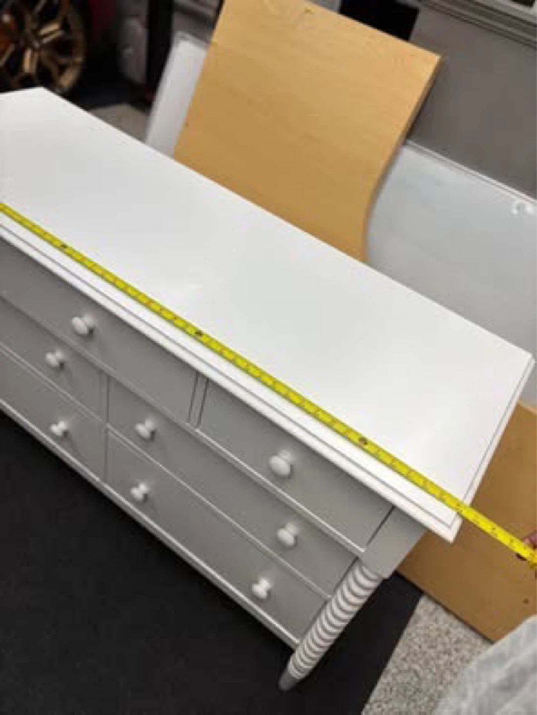 Jenny Lind 54” white wood wide 7 drawer kids dresser - photo 3