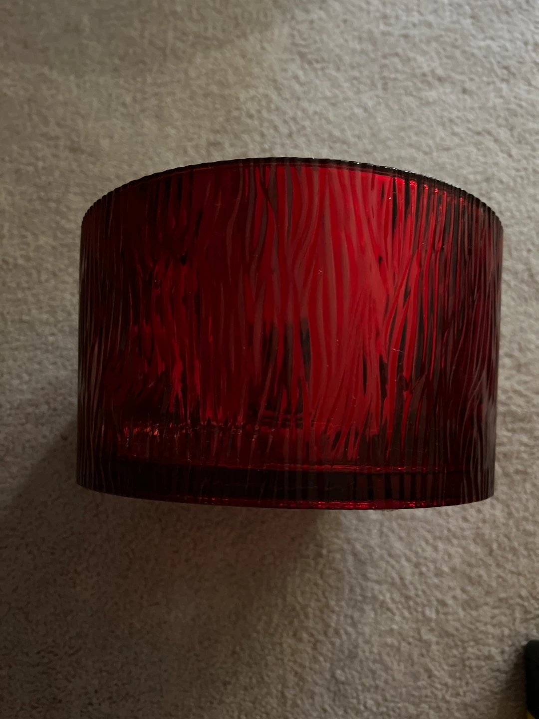 Red Textured Glass bowl