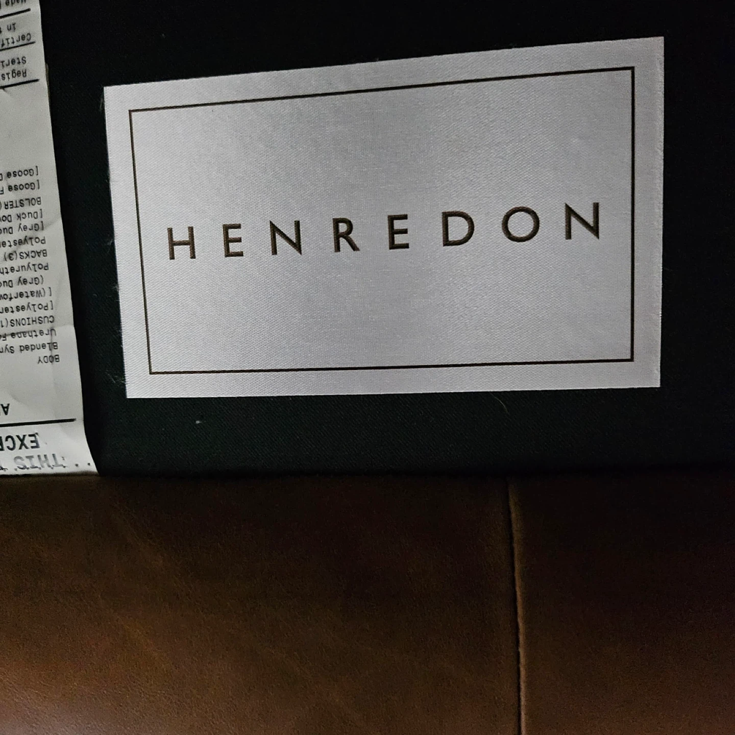 HENREDON Brown Leather Sectional Sofa - photo 2