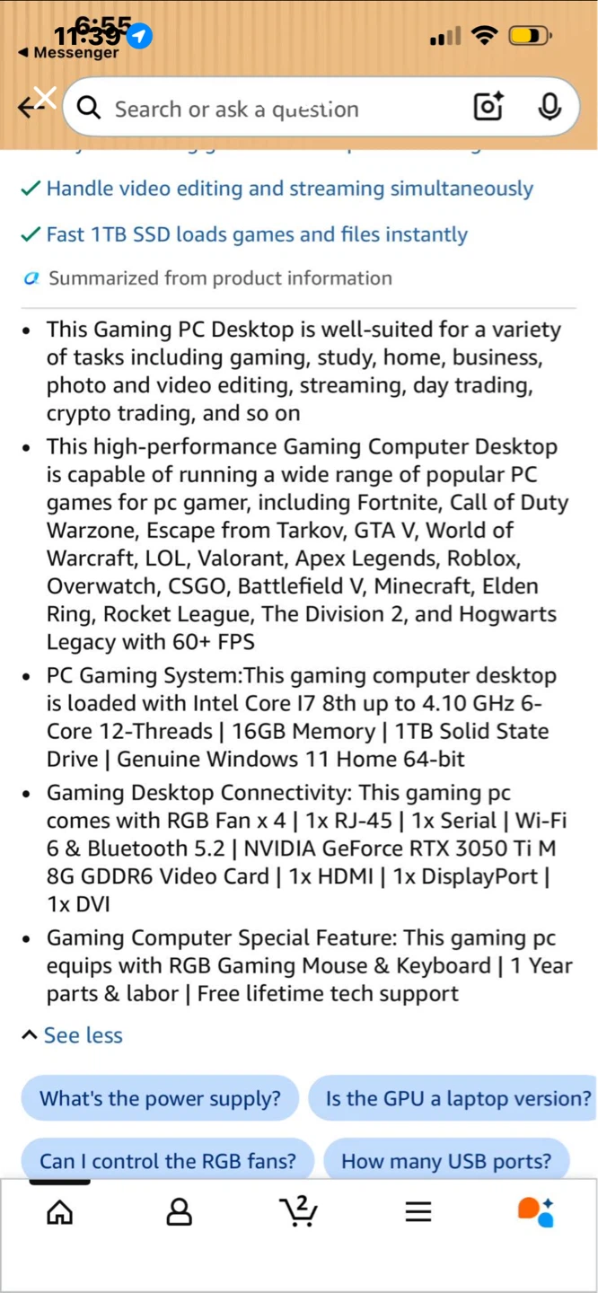 STGAubron Gaming PC Desktop - photo 4