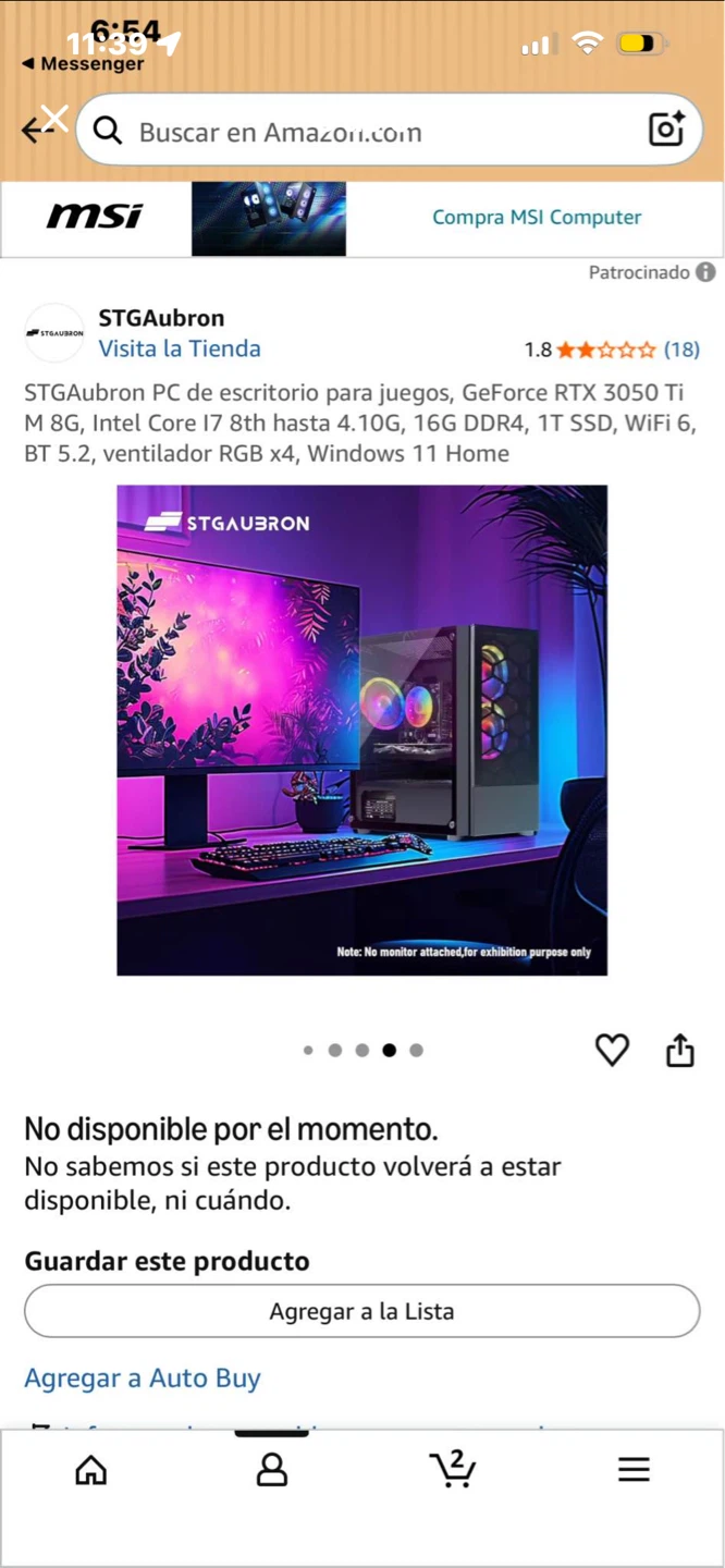 STGAubron Gaming PC Desktop - photo 3