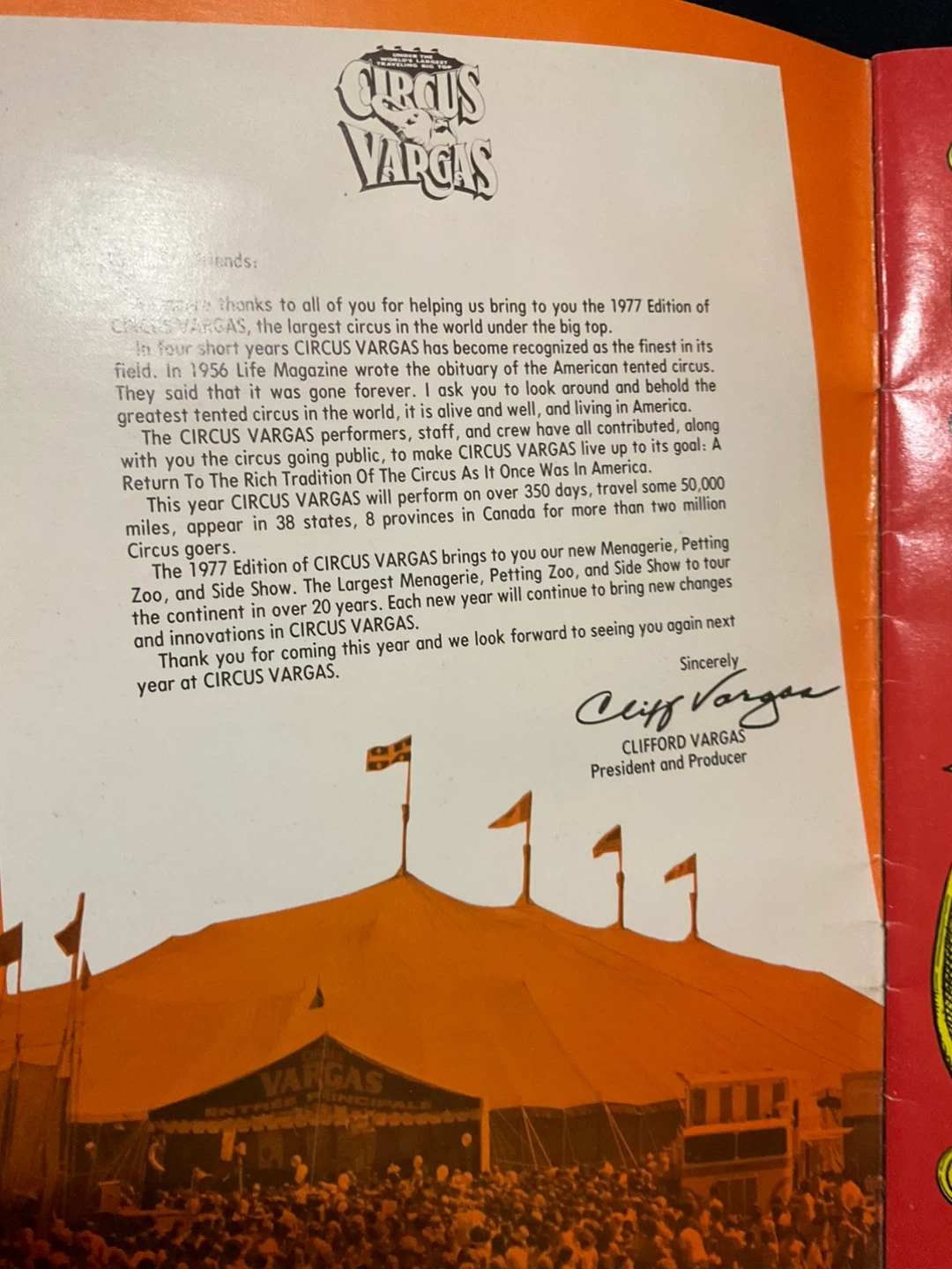 Circus Vargas Program 1977 - photo 2