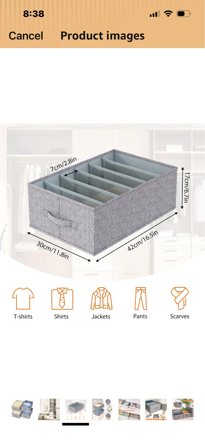 Fixwal 4 Pack Wardrobe Clothes Organizers