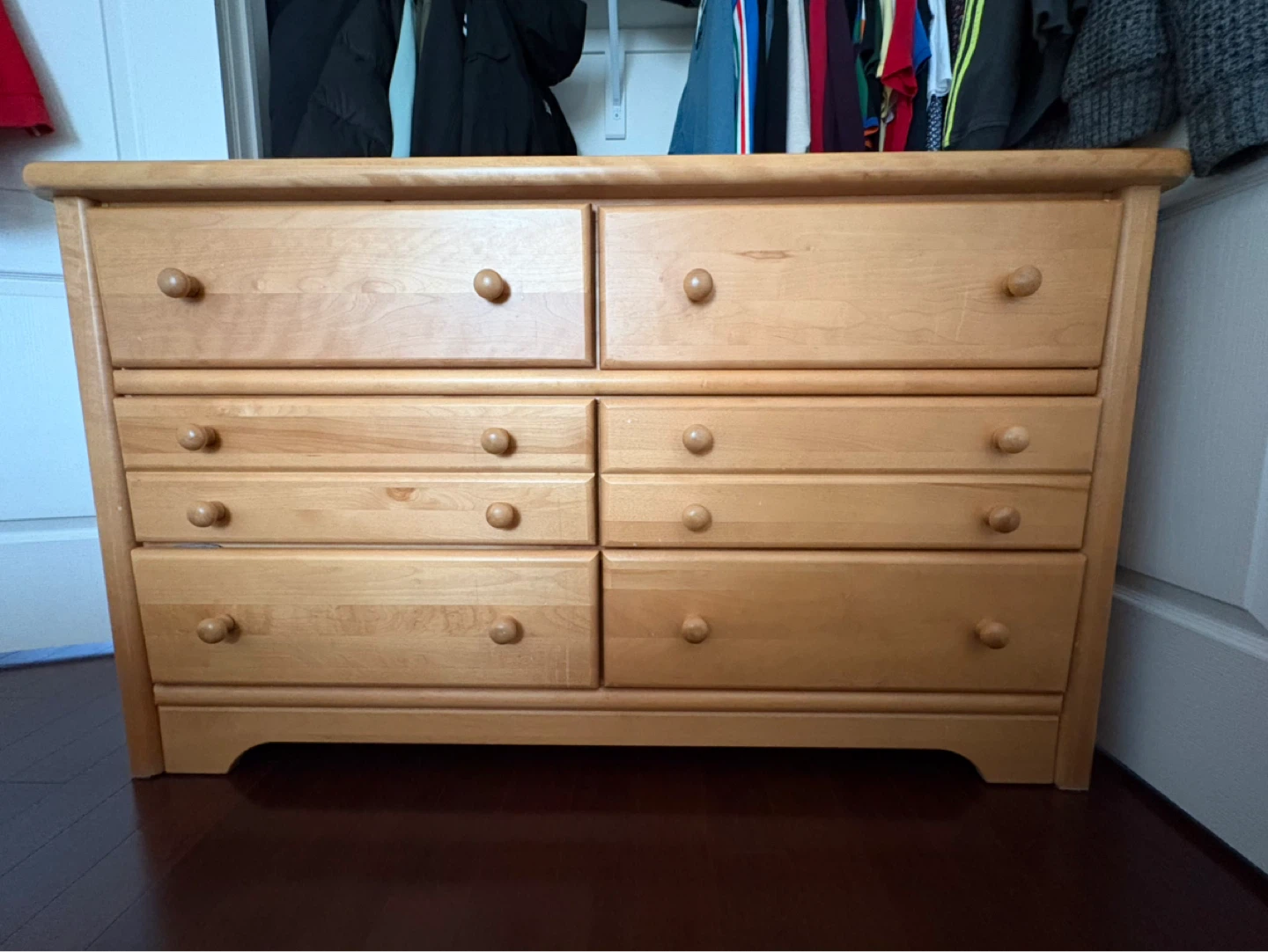 Light Wood Dresser - 6 Drawers