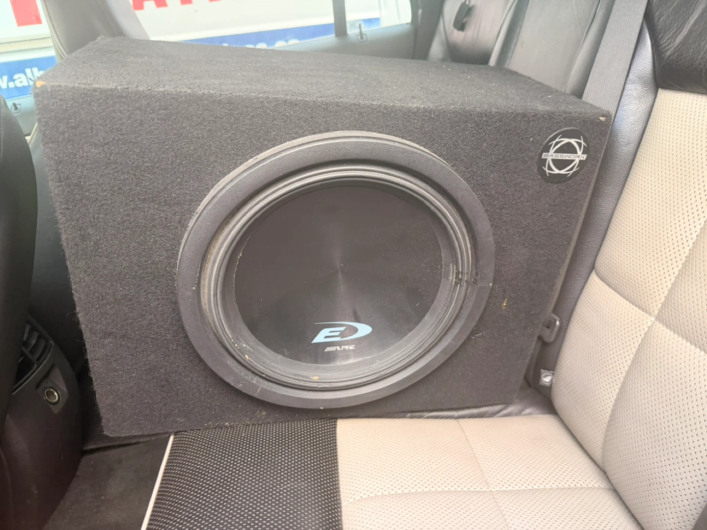 Alpine 12-Inch Car Subwoofer in Enclosure