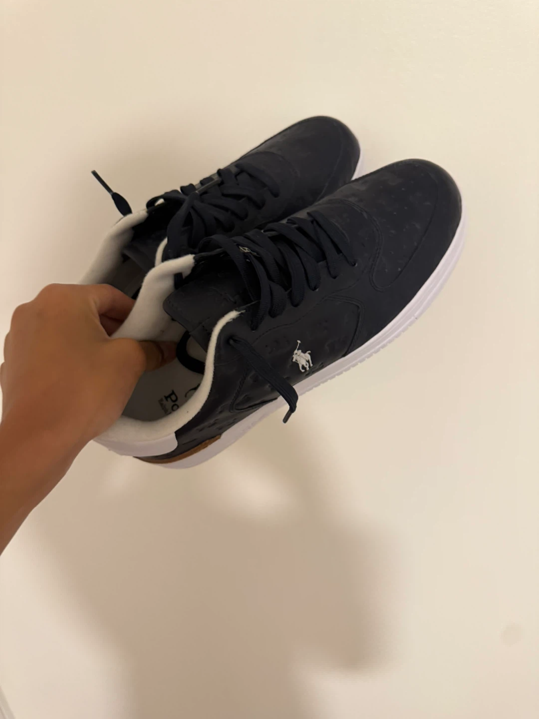 Polo Ralph Lauren Navy Sneakers with Box