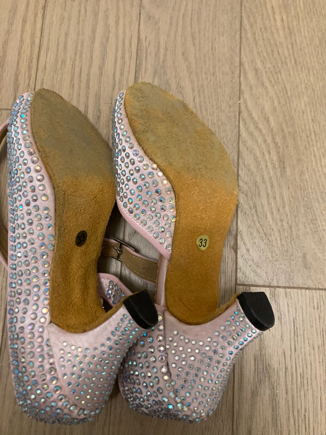 ⚽️kids Pink Rhinestone Dance Shoes - photo 4