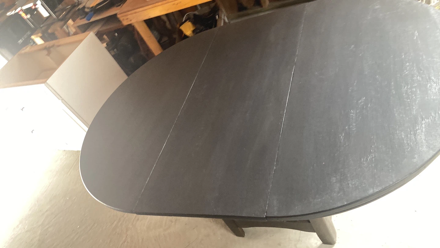 Dark Grey Oval Dining Table - photo 2