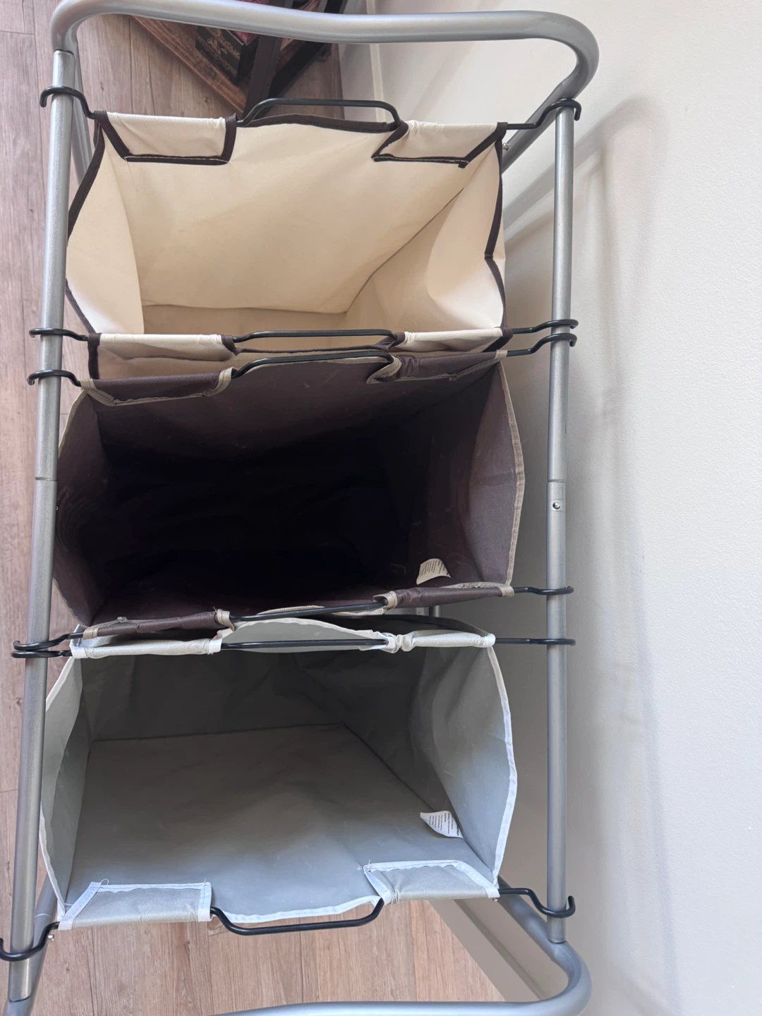 3-Bin Rolling Laundry Sorter Cart - photo 2