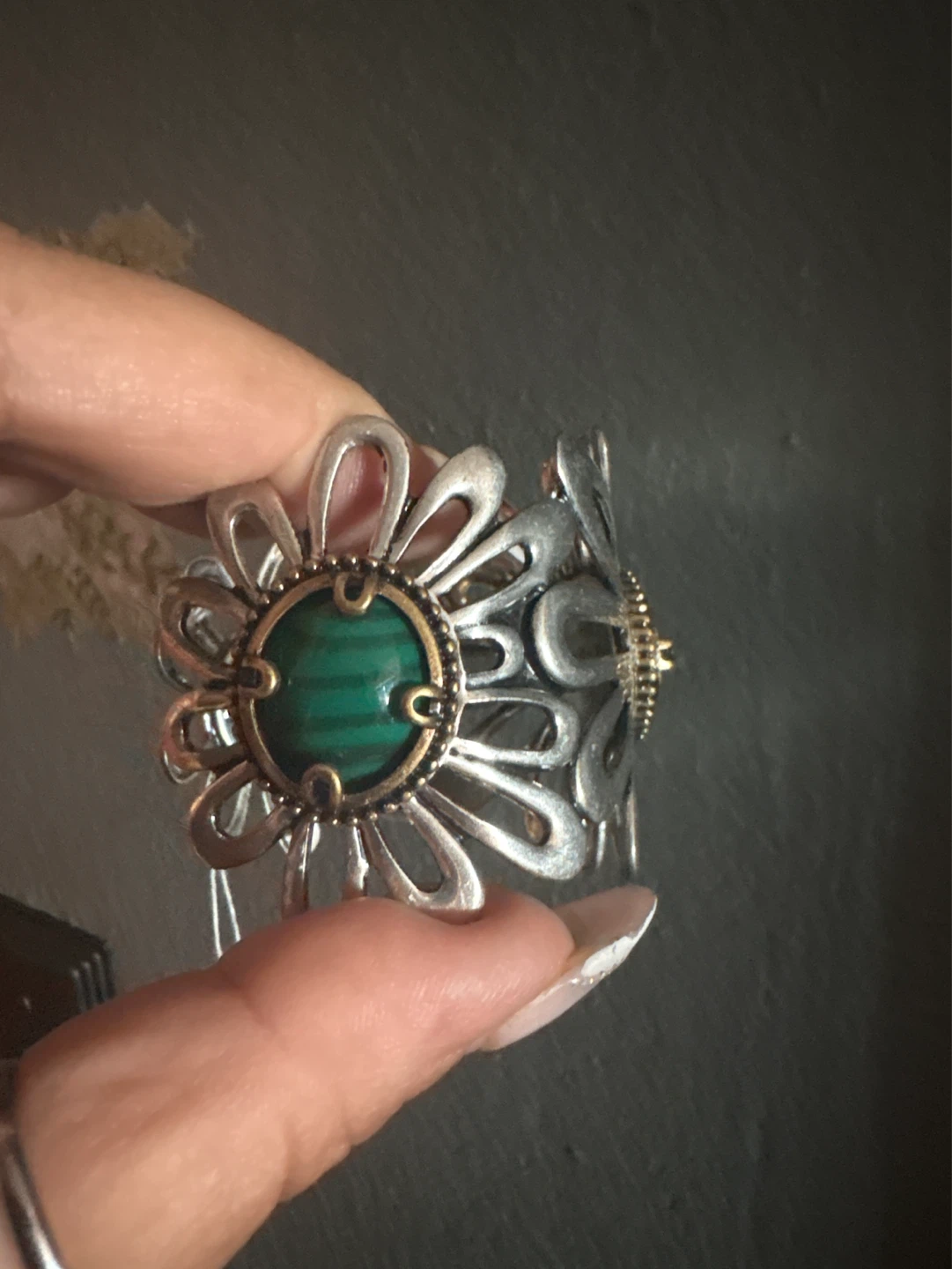 ⚽️ Lucky Brand Flower Bracelet with Turquoise & Malachite stones - photo 3