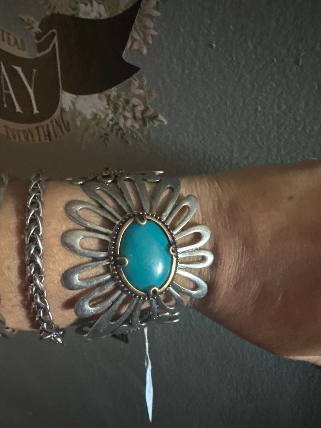 ⚽️ Lucky Brand Flower Bracelet with Turquoise & Malachite stones - photo 5